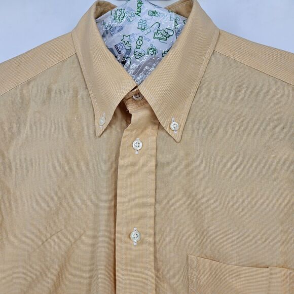 Vintage Gitman Bros Shirt Mens 16 35 Button‎ Down Long Sleeve Orange Cotton USA - Picture 2 of 11